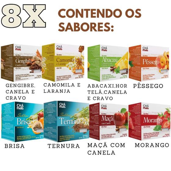 Imagem de Chá em Sachê - Kit com Sabores diversos de Chá - Caixinhas de Chá Variedade de Sabores Chámais