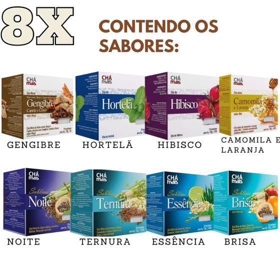 Imagem de Chá em Sachê - Kit com Sabores diversos de Chá - Caixinhas de Chá Variedade de Sabores Chámais