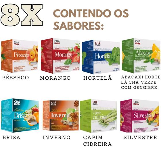 Imagem de Chá em Sachê - Kit com Sabores diversos de Chá - Caixinhas de Chá Variedade de Sabores Chámais