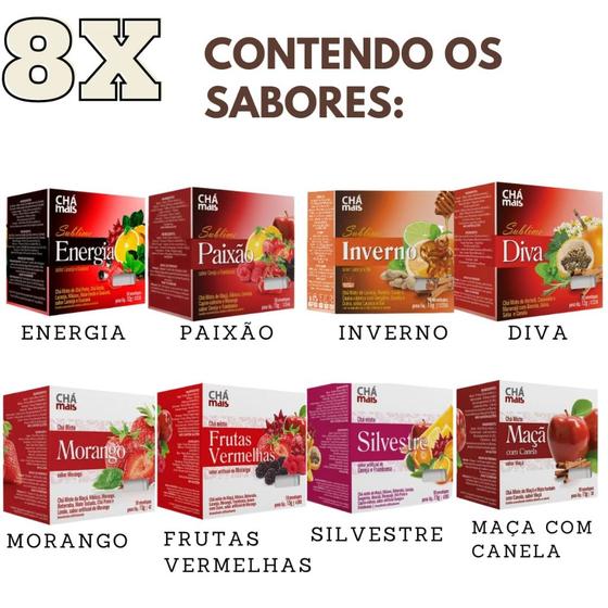 Imagem de Chá em Sachê - Kit com Sabores diversos de Chá - Caixinhas de Chá Variedade de Sabores Chámais
