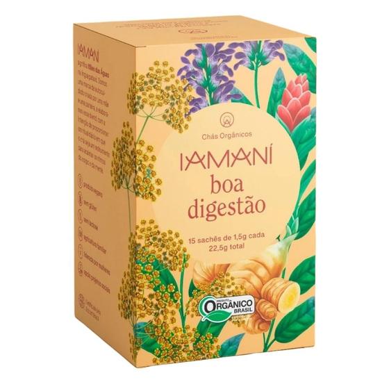 Chá Iamaní Boa Digestão Orgânico Erva Doce Gengibre 15 sachê - Chá ...