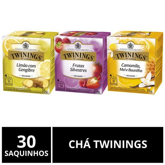 Imagem de Chá Importado, Twinings, 3 Caixas Com 10 Saquinhos