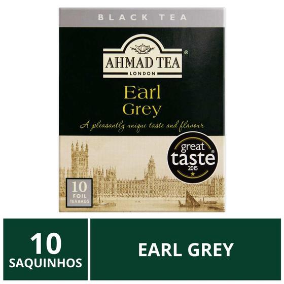 Imagem de Chá Inglês Ahmad Tea, Earl Grey, 10 saquinhos