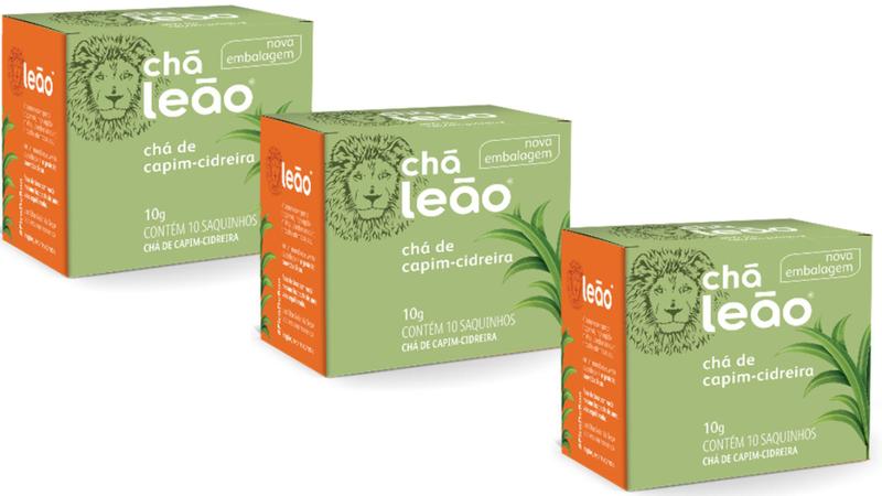 Imagem de Chá Leão Capim-cidreira Em Sachê 10g/10u Kit 3 - leão alimentos