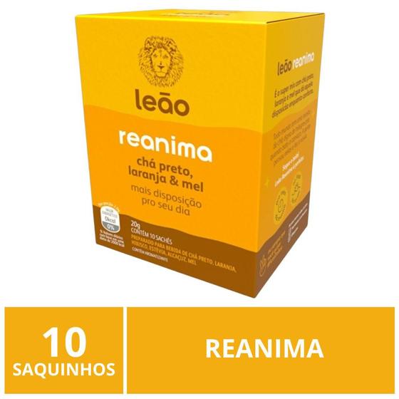 Imagem de Chá Leão Funcional, Reanima, 10 saquinhos