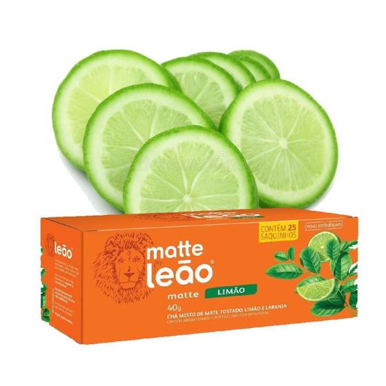 Imagem de Chá Matte Leão Limão Com 25 Sachês