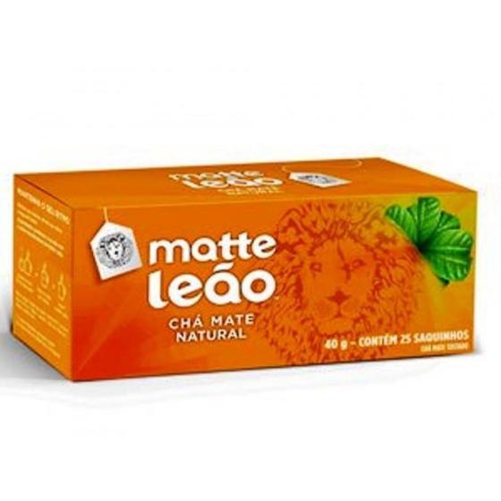 Imagem de Chá Matte Natural Com 25 Sachês Leão