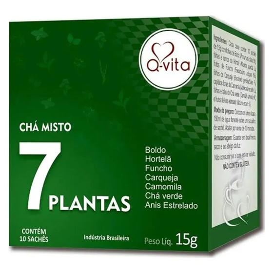 Imagem de Chá Misto com 7 Plantas QVita 15g (10 Sachês)