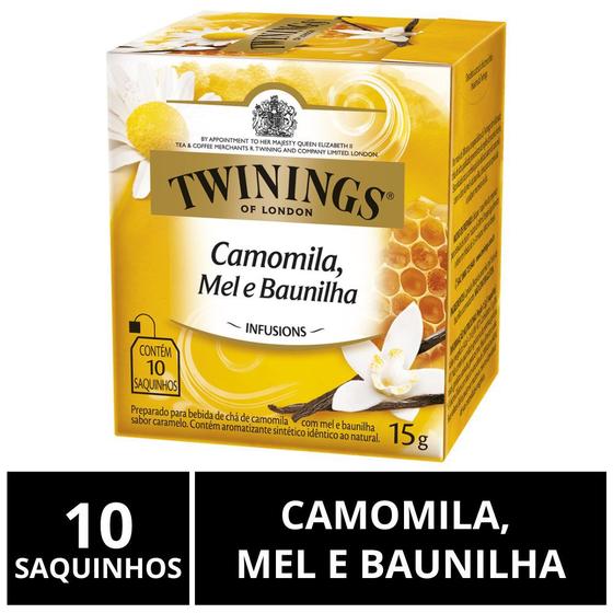 Imagem de Chá Twinings, Camomila, Mel e Baunilha, Caixa com 10 Sachês