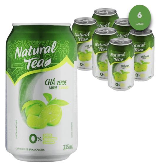 Imagem de Chá Verde c/ Limão NATURAL TEA Lata 335ml (6 Latas)