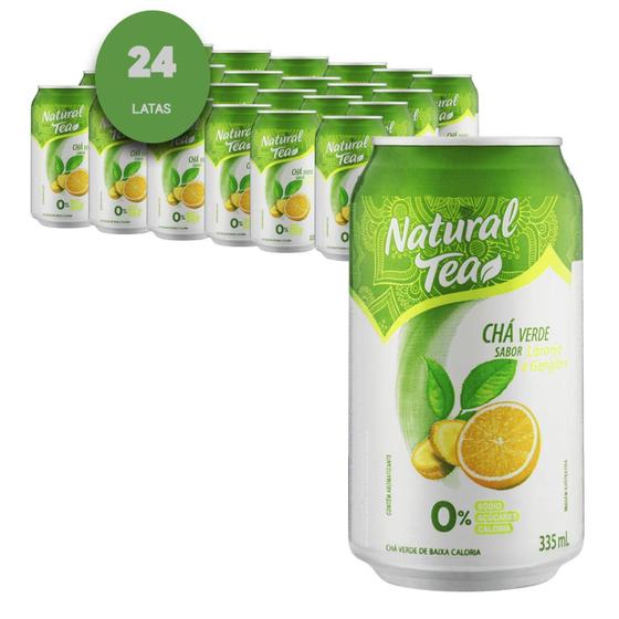 Imagem de Chá Verde Com Laranja E Gengibre Natural Tea 335Ml 24 Latas