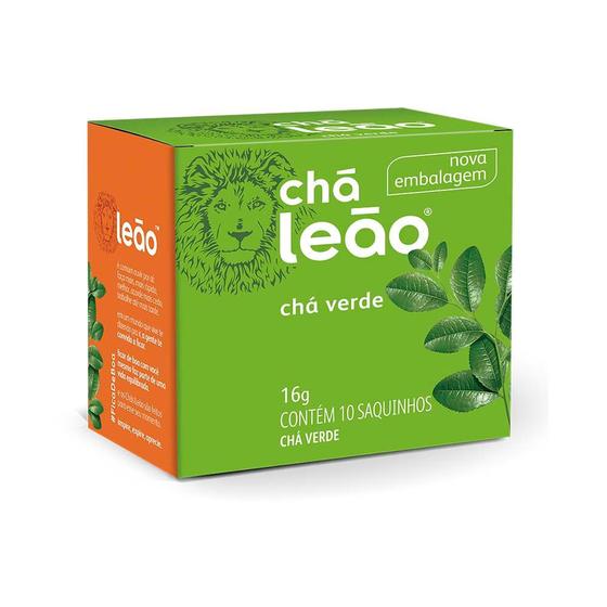 Imagem de Chá verde natural Leão com 10 sachês
