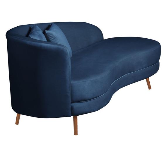 Imagem de Chaise Longue Divã Emili  1,60 Veludo Azul