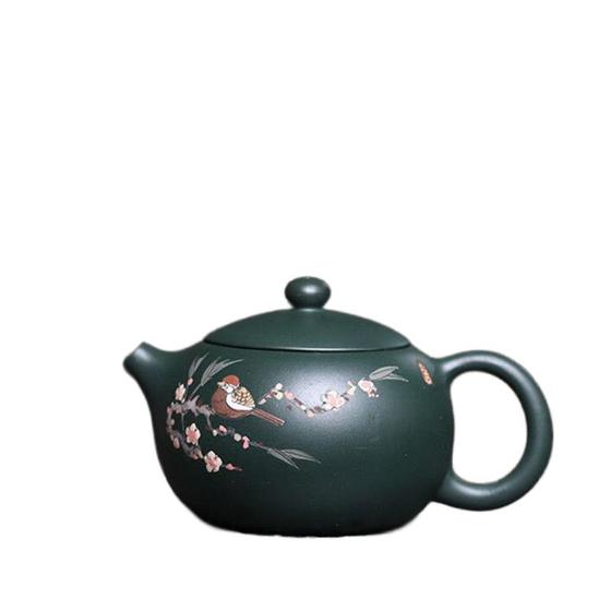 Imagem de Chaleira Artesanal de Chá com Filtro - Bule de Argila Roxa Xishi para Chá Puer