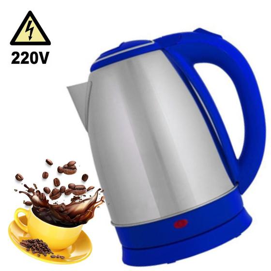 Chaleira Azul 220v Elétrica Jarra Térmica Para Café Menor preço em Chaleira Azul 220v Elétrica Jarra Térmica Para Café