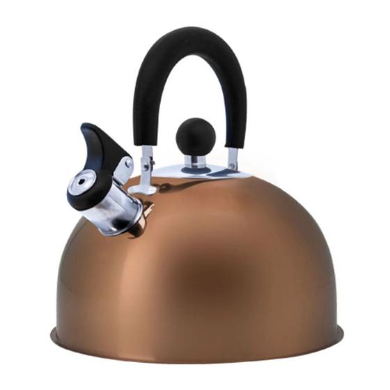 Imagem de Chaleira Bronze em Inox com Alça - Mimo Style