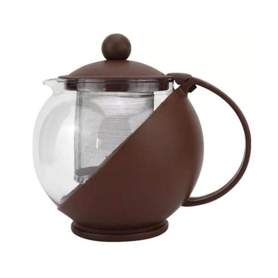 Chaleira bule de vidro com infusor jarra para cha e frutas com filtro de metal removivel 750ml luxo Menor preço em Chaleira bule de vidro com infusor jarra para cha e frutas com filtro de metal removivel 750ml luxo