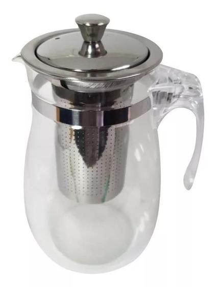 Imagem de Chaleira Bule de Vidro para Chá com Infusor Inox 600ml