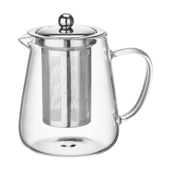 Imagem de Chaleira Bule Vidro Infusora De Inox Direto Ao Fogo 750 ML