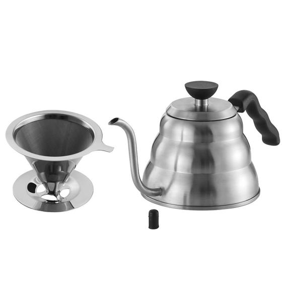 Imagem de Chaleira Colmeia, Bico Fino, Buono Cafe Com Filtro Inox