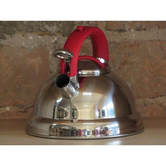 Imagem de Chaleira com Apito Aço Inox Dialetta 3 L Fundo Triplo Mor