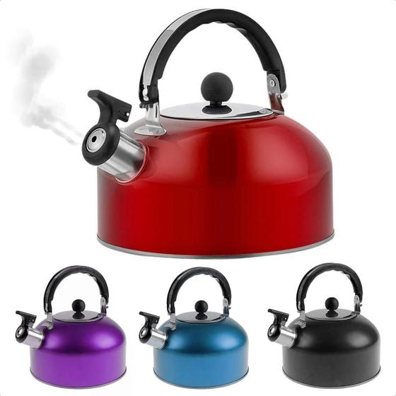 Imagem de Chaleira de Apito Aço Inox Fosca 1,8L Color