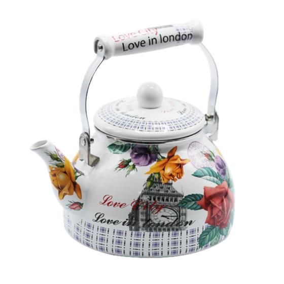 Imagem de Chaleira De Ferro Esmaltada 2,5 Lts Sem Apito Charm