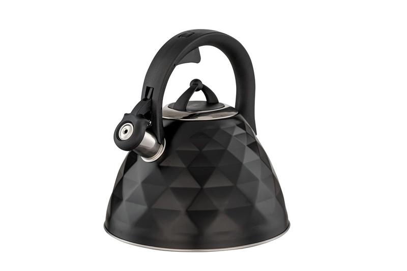 Imagem de Chaleira de Inox com Apito Brinox 3 L Black Diamond com Indução Preto Fosco
