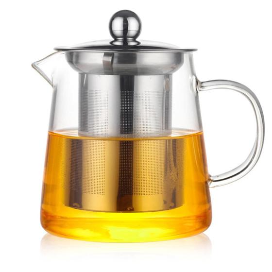 Imagem de Chaleira De Vidro Bule Infusor Com Coador De Chá Inox 750ml