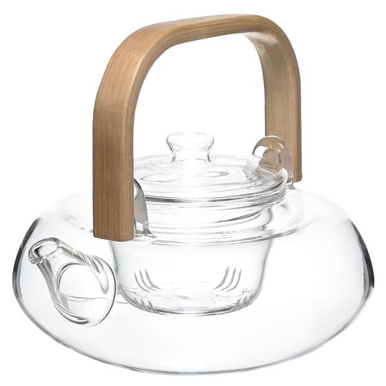 Imagem de Chaleira de vidro com infusor, charmosa e moderna 800 ml