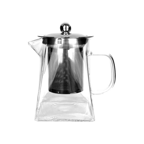 Imagem de Chaleira Doppio De Vidro Com Difusor Em Aço Inoxidável 550ml