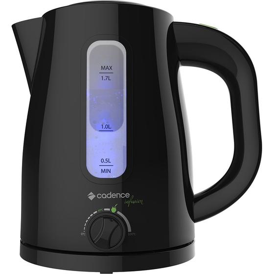 Chaleira Elétrica 1,7l 110v Infusion Preto CEL550-127 Cadence Menor preço em Chaleira Elétrica 1,7l 110v Infusion Preto CEL550-127 Cadence