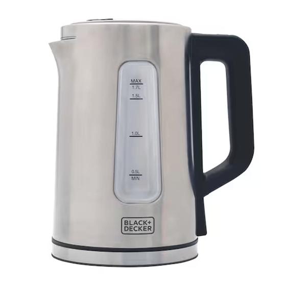 Chaleira Elétrica 1,7L Inox Black + Decker Programável GOURMAND GRIS 1200W 127V - KEPG-BR - Black+Decker Imagem de Chaleira Elétrica 1,7L Inox Black + Decker Programável GOURMAND GRIS 1200W 127V - KEPG-BR