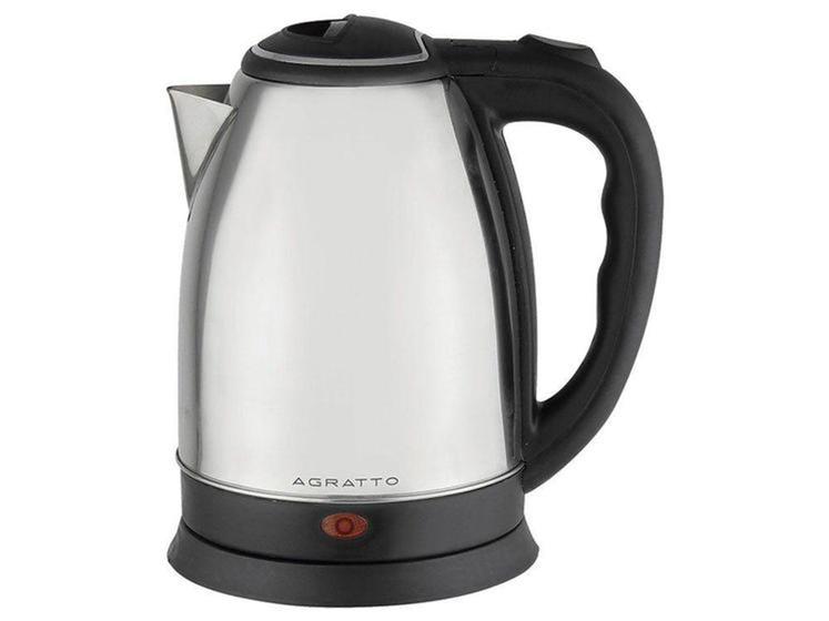 Chaleira Elétrica Agratto CE-01 Preta e Prata - 1,8L Desligamento Automático - 127V Menor preço em Chaleira Elétrica Agratto CE-01 Preta e Prata - 1,8L Desligamento Automático - 127V