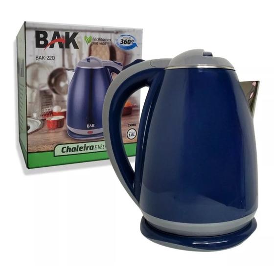 Chaleira elétrica azul 1,8 l - 1100w - 127v - BAK - Chaleiras ...