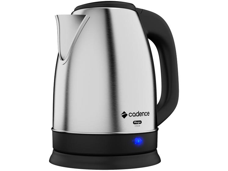 Chaleira Elétrica Cadence Mega Prata e Preto 1,9L Menor preço em Chaleira Elétrica Cadence Mega Prata e Preto 1,9L
