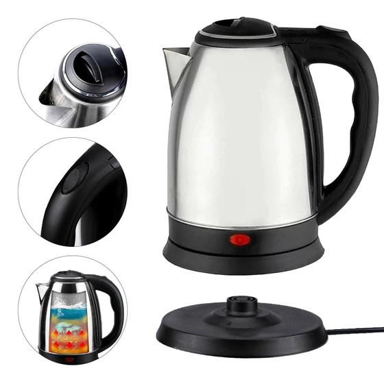Chaleira Elétrica Com Auto Desligamento Em Inox Best 1,8 Litros 1100W Linha Premium Menor preço em Chaleira Elétrica Com Auto Desligamento Em Inox Best 1,8 Litros 1100W Linha Premium