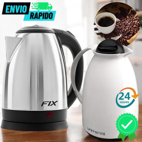 Imagem de Chaleira Elétrica Inox 1.8L 1000W e Garrafa Térmica Florença 650ml - Conjunto Moderno e Funcional