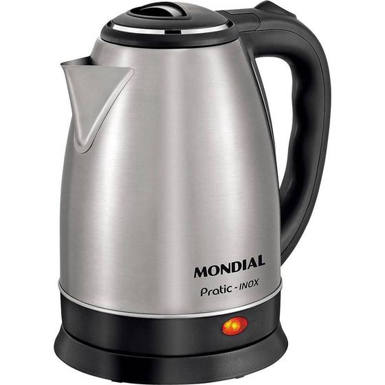 Chaleira Elétrica Mondial s/ Fio 2 Litros CE-06 Inox - 127V Menor preço em Chaleira Elétrica Mondial s/ Fio 2 Litros CE-06 Inox - 127V