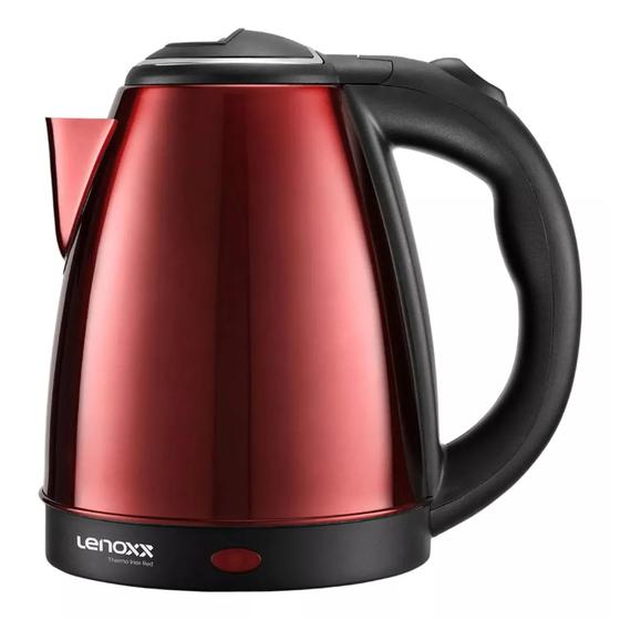 Imagem de Chaleira Elétrica Thermo Inox Vermelho PCE213 2,2L 127V Lenoxx