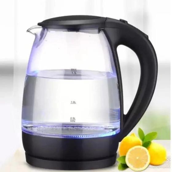 Chaleira Elétrica Vidro 220V 1,8L Transparente Com Led Menor preço em Chaleira Elétrica Vidro 220V 1,8L Transparente Com Led
