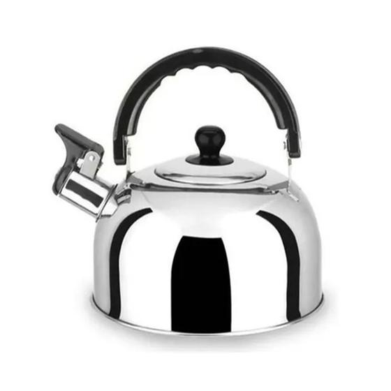 Chaleira Em Inox 2l Fogão A Gás E Indução Com Apito Inox Menor preço em Chaleira Em Inox 2l Fogão A Gás E Indução Com Apito Inox