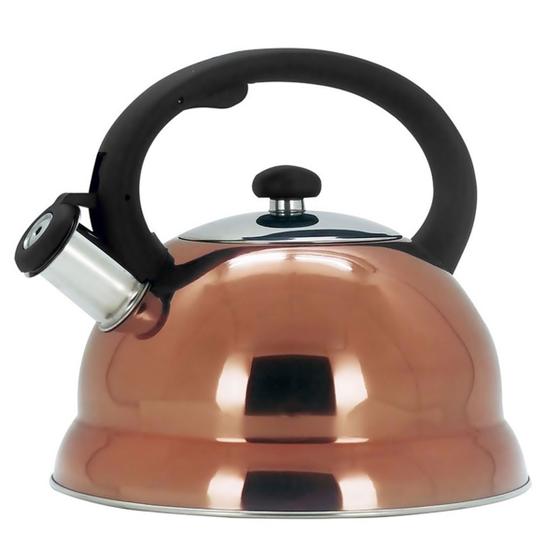 Imagem de Chaleira Inox Alto Brilho 3 Litros Com Apito Bronze - Mimo Style