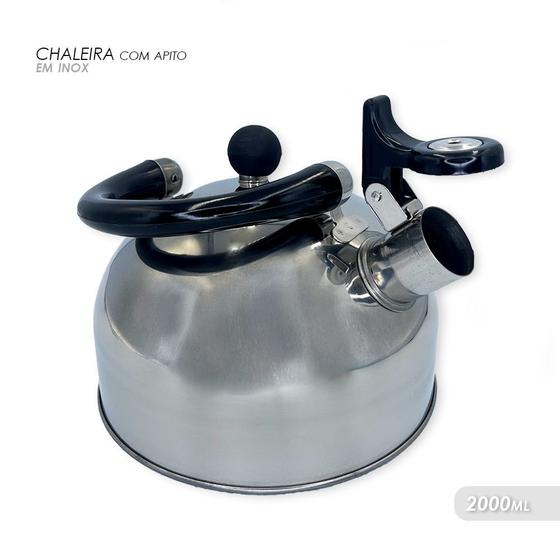 Imagem de Chaleira Inox Chaleira Com Apito 2 Litros