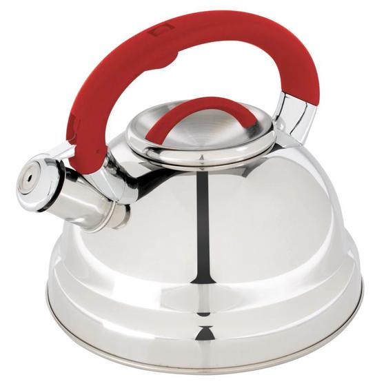Imagem de Chaleira Inox com Apito 3 Litros Diletta Vermelha Mor