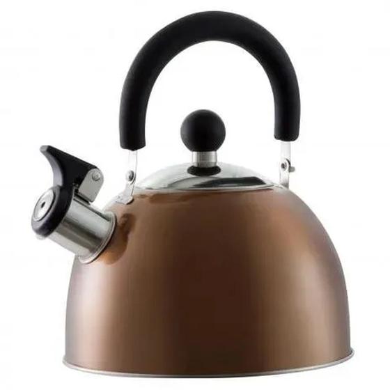 Imagem de Chaleira Inox com Apito Bronze Mimo Style