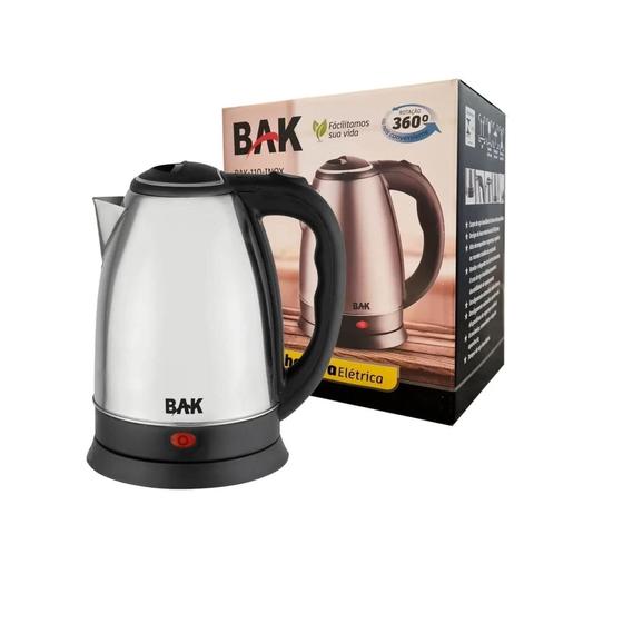 Imagem de Chaleira Jarra Elétrica BAK Inox 1.8L 110V 1100W Café Preto