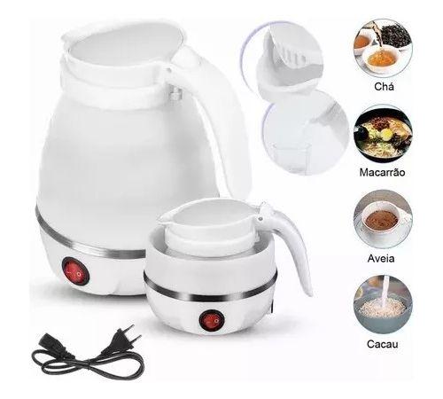 Chaleira Jarra Elétrica Bule Retrátil Portátil De Silicone Dobrável para Água Chá Café Viagens 600ML é boa?