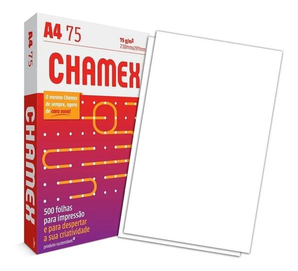 Imagem de Chamex Papel A4 Com 500 Folhas  75g - Resma Unidade