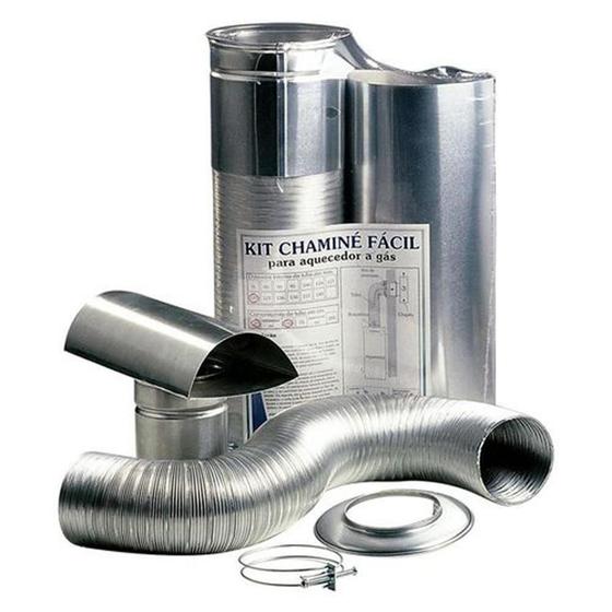 Imagem de Chaminé com Flexível De Aquecedor À Gás 80mm - Westflex